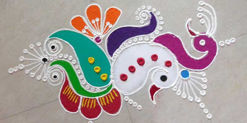 How to draw Rangoli Art step by step on pa